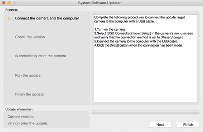 ilce-7rm2 system software (firmware) update for mac